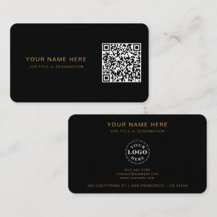 Carte de visite professionnel avec code et logo QR
