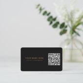 Carte de visite professionnel avec code et logo QR (Debout devant)