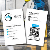 Carte De Visite Professionnel avec code QR - Lavage de pression pe