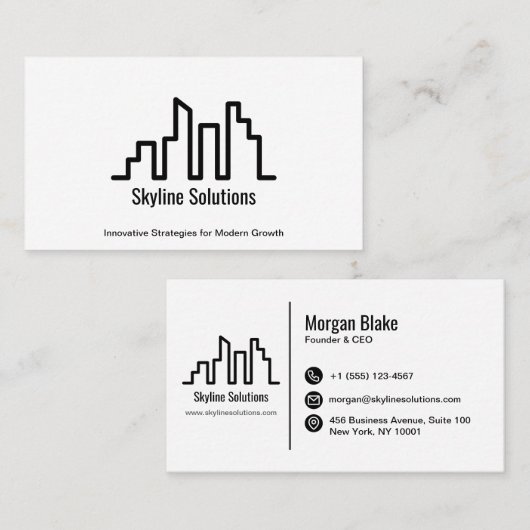 Carte de visite professionnel avec conception mini (Devant / Derrière)