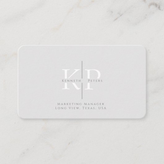 Carte de visite professionnel avec Initiales et Ph (Devant)