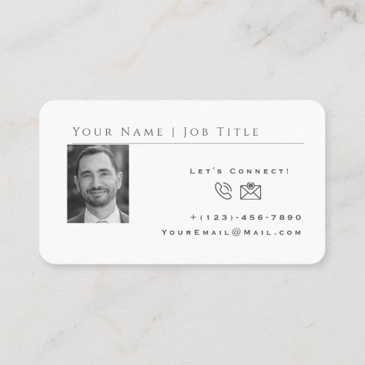 Carte de visite professionnel avec Initiales et Ph (Dos)