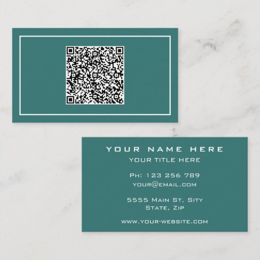 Carte de visite professionnel avec QR Code Scan In (Devant / Derrière)