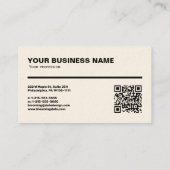 Carte de visite professionnel avec règle (cm) (Dos)