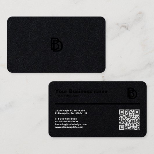 Carte de visite professionnel avec règle (cm) (Devant / Derrière)