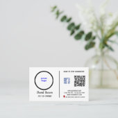 Carte de visite professionnel avec un objet modern (Debout devant)