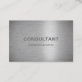 Carte De Visite Professionnel balayé brillant en métal (Devant)