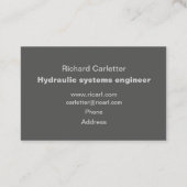 Carte De Visite Professionnel balayé brillant en métal (Dos)