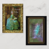 Carte De Visite Professionnel baroque d'élégance d'Antoinette (Devant / Derrière)