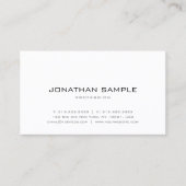 Carte De Visite Professionnel Beau Design Propre Moderne Plain (Devant)