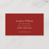 Carte De Visite Professionnel Beige & Red Tree Service Guy Busines (Dos)