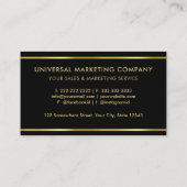 Carte De Visite Professionnel Black and Gold Premium personnalisé (Dos)