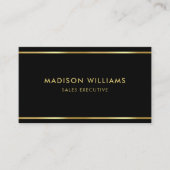 Carte De Visite Professionnel Black and Gold Premium personnalisé (Devant)