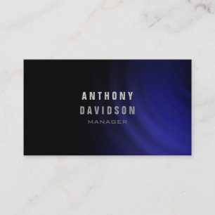 Carte de visite professionnel Black Blue Grey Mana
