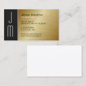 Carte de visite professionnel Black Brossé Gold (Devant / Derrière)