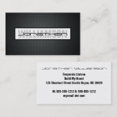 Carte de visite professionnel Black Diamond Plate (Devant / Derrière)
