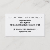 Carte de visite professionnel Black Diamond Plate (Dos)