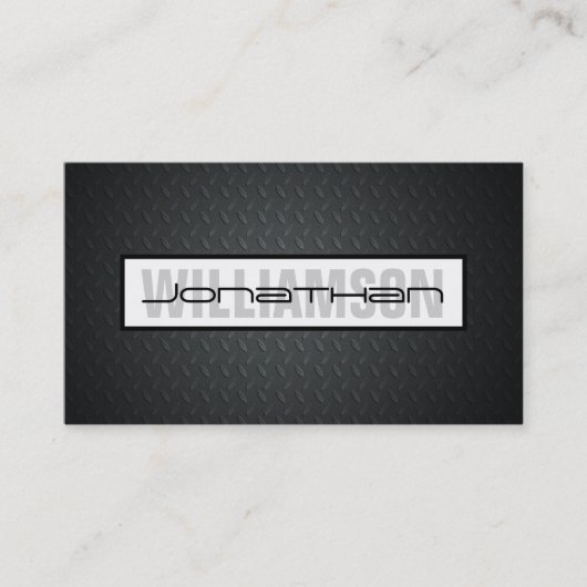 Carte de visite professionnel Black Diamond Plate (Devant)