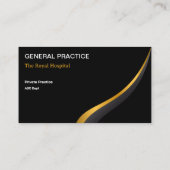 Carte De Visite Professionnel Black Gold Moderne Élégant minimalis (Dos)