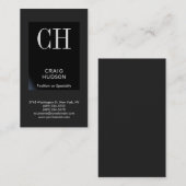 Carte de visite professionnel Black Grey (Devant / Derrière)