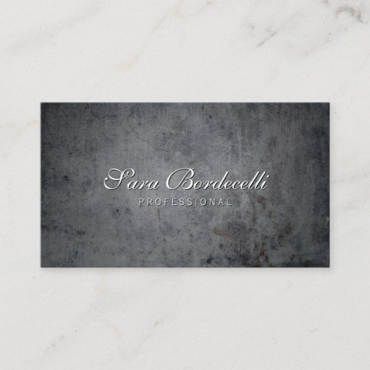 Carte de visite professionnel Black Grunge Arrière (Devant)