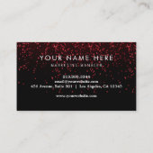 carte de visite professionnel Black Red Pickleball (Dos)