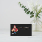 Carte De Visite Professionnel Black & Red Tree Service Cartographi (Debout devant)