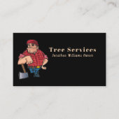 Carte De Visite Professionnel Black & Red Tree Service Cartographi (Devant)