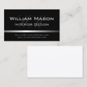 Carte de visite professionnel Black & Silver (Devant / Derrière)