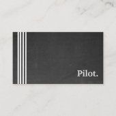 Carte de visite professionnel Black & Silver Pilot (Devant)