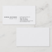 Carte de visite professionnel Black White Charming (Devant / Derrière)