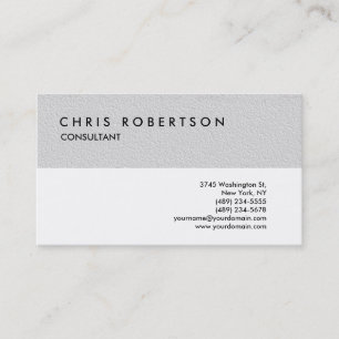 Carte de visite professionnel Black White Grey