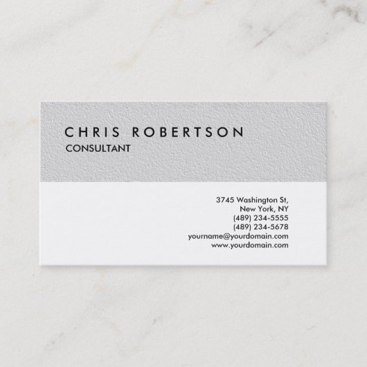 Carte de visite professionnel Black White Grey (Devant)