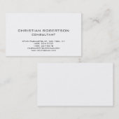 Carte de visite professionnel Black White tendance (Devant / Derrière)