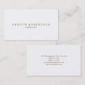 Carte de visite professionnel blanc clair (Devant / Derrière)
