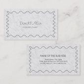 Carte De Visite Professionnel Blanc clair Élégant Moderne Simple (Devant / Derrière)