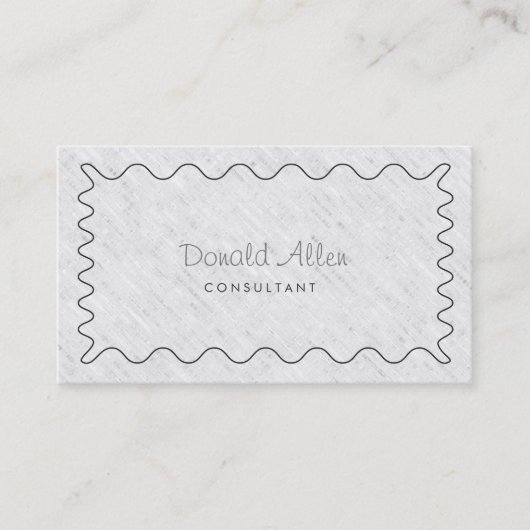 Carte De Visite Professionnel Blanc clair Élégant Moderne Simple (Devant)