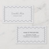 Carte De Visite Professionnel Blanc clair Élégant Moderne Simple (Devant / Derrière)