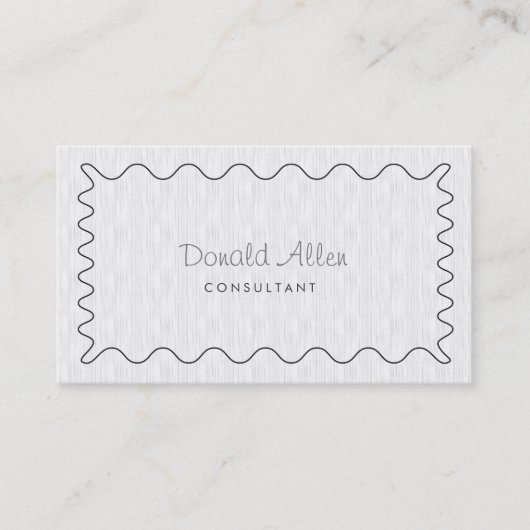 Carte De Visite Professionnel Blanc clair Élégant Moderne Simple (Devant)
