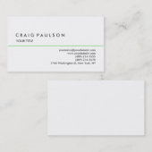 Carte de visite professionnel blanc élégant (Devant / Derrière)