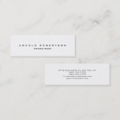 Carte de visite professionnel blanc mince (Devant / Derrière)