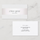 Carte De Visite Professionnel Blanc moderne Silver gris clair (Devant / Derrière)