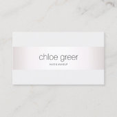 Carte De Visite Professionnel Blanc moderne Silver gris clair (Devant)