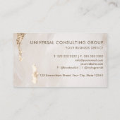 Carte De Visite Professionnel Blanc Rose et Purple Or (Dos)