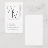 Carte de visite professionnel blanc simple et simp (Devant / Derrière)