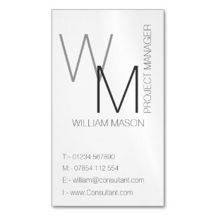 Carte de visite professionnel blanc simple et simp