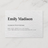 Carte De Visite Professionnel / Blanc Texture simple Impression (Devant)