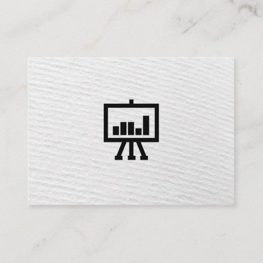 Carte De Visite Professionnel / Blanc Texture simple Impression (Dos)