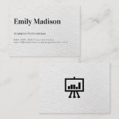 Carte De Visite Professionnel / Blanc Texture simple Impression (Devant / Derrière)