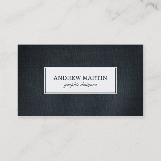 Carte De Visite Professionnel bleu de denim (Devant)